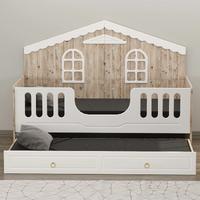 Sude Membran Yavrulu Montessori Karyola - Beyaz Soho