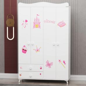 Yıldız 4 Kapaklı Dolap - Prenses