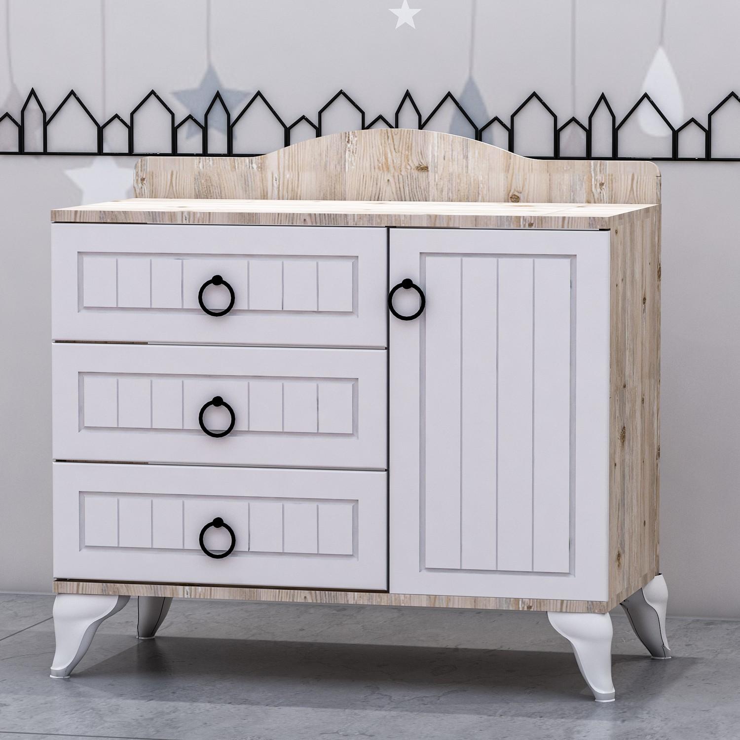 Sude Beyaz Membran Country Asansörlü Bebek Odası Takımı Sude Beyaz Membran Country Asansörlü Bebek Odası Takımı