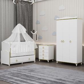 Elegant Yıldız 3 Bebek Odası Takımı Yatak Uykuseti - Gold