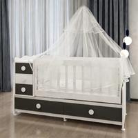 Melina Gri Bebek Odası Takımı - Yatak ve Uyku Seti Kombinli