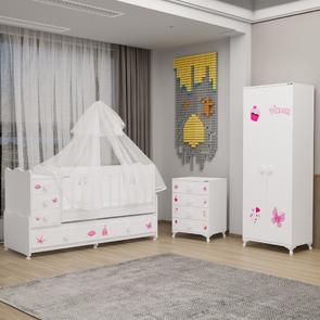 Melina Yıldız 2 Kapaklı Bebek Odası + Yatak + Uyku Seti - Prenses