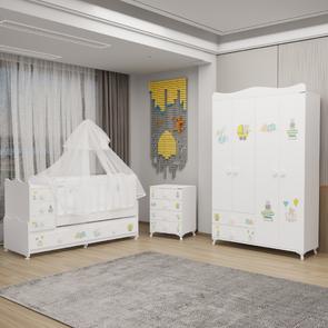 Melina Yıldız 4 Kapaklı Bebek Odası + Yatak + Uyku Seti - Ayıcık
