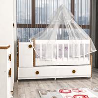 Pırlanta Yıldız 2 Kapaklı Bebek Odası Takımı Sümela- Yatak ve Uyku Seti Kombinli