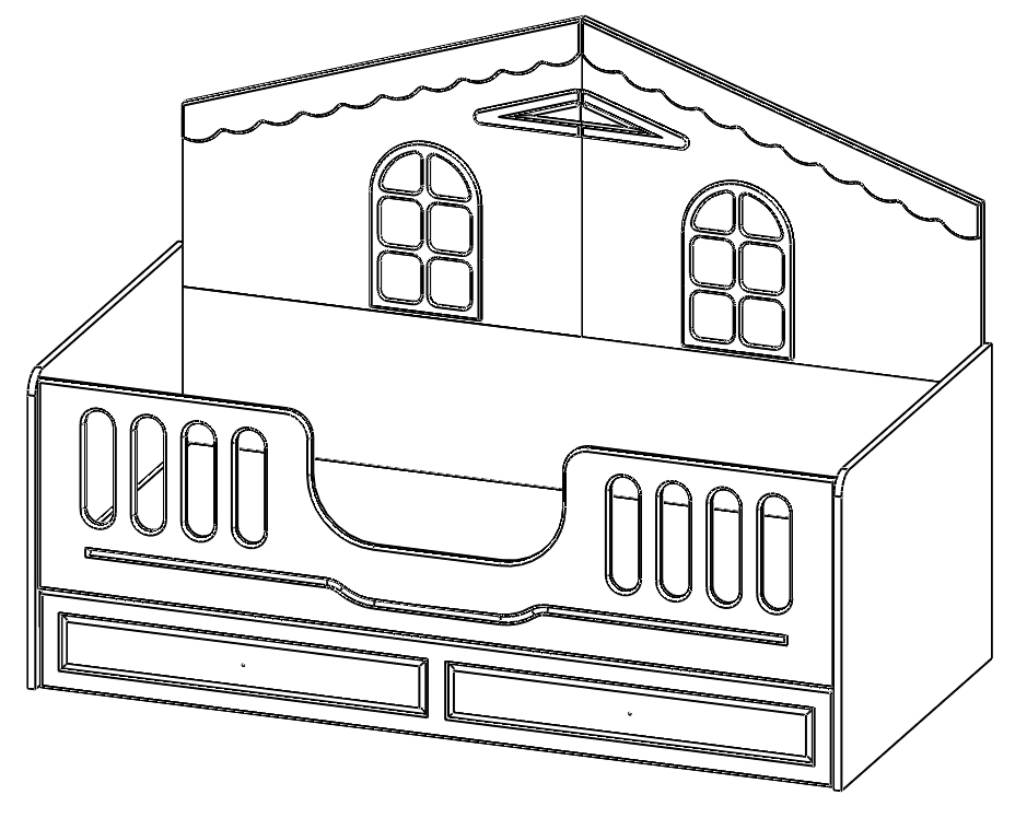 Garaj Home Sude Membran Yavrulu Montessori 90x190 Karyola 